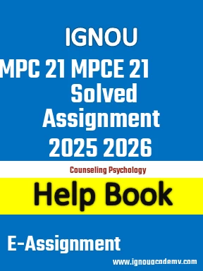 IGNOU MPC 21 MPCE 21 Solved Assignment 2025 2026