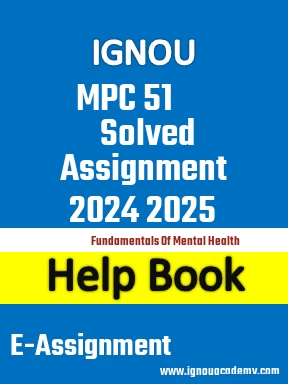 IGNOU MPC 51  Solved Assignment 2024 2025