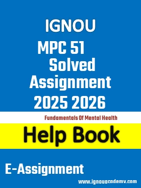 IGNOU MPC 51 Solved Assignment 2025 2026
