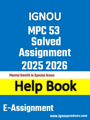 IGNOU MPC 53 Solved Assignment 2025 2026