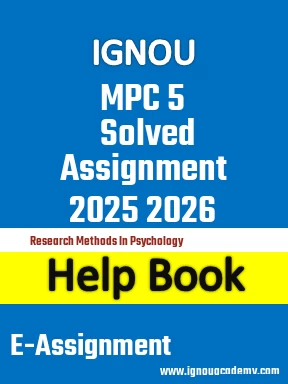 IGNOU MPC 5 Solved Assignment 2025 2026