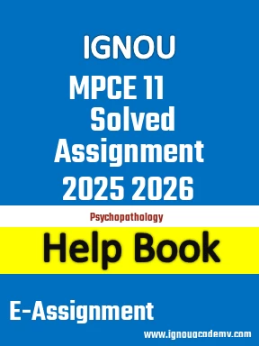 IGNOU MPCE 11 Solved Assignment 2025 2026