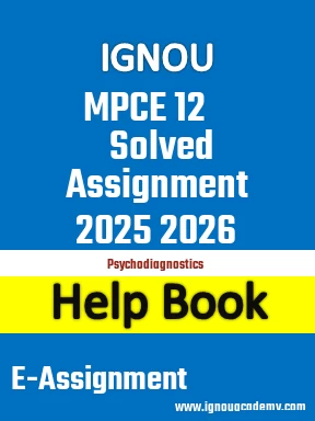 IGNOU MPCE 12 Solved Assignment 2025 2026
