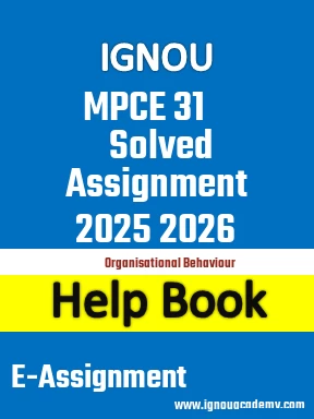 IGNOU MPCE 31 Solved Assignment 2025 2026