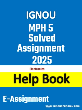 IGNOU MPH 5 Solved Assignment 2025