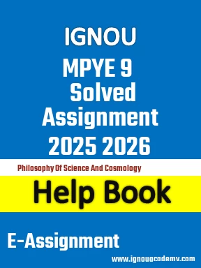 IGNOU MPYE 9 Solved Assignment 2025 2026