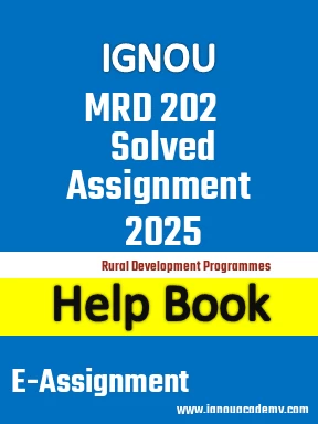 IGNOU MRD 202 Solved Assignment 2025