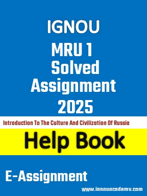 IGNOU MRU 1 Solved Assignment 2025