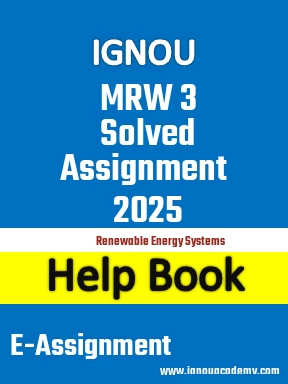IGNOU MRW 3 Solved Assignment 2025