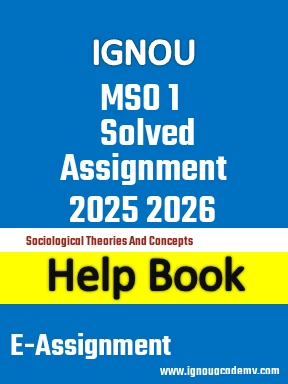 IGNOU MSO 1 Solved Assignment 2025 2026