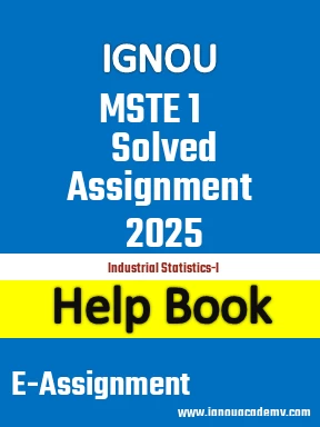 IGNOU MSTE 1 Solved Assignment 2025