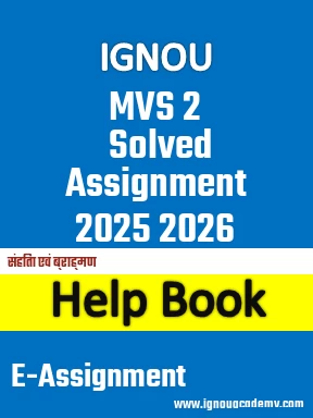 IGNOU MVS 2 Solved Assignment 2025 2026