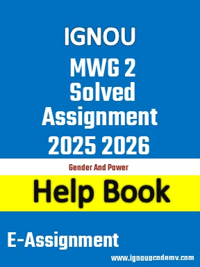 IGNOU MWG 2 Solved Assignment 2025 2026