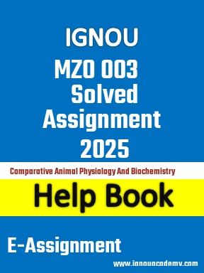 IGNOU MZO 003 Solved Assignment 2025