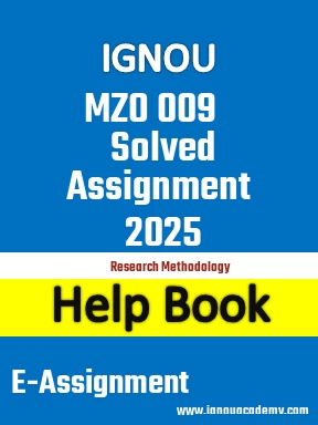 IGNOU MZO 009 Solved Assignment 2025